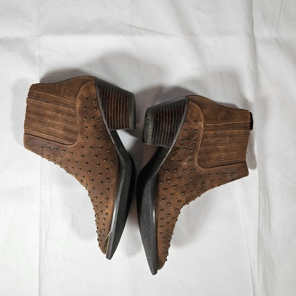 Very Volatile Los Angeles Brown Studded Booties Women's Size 10 Western - Picture 7 of 12